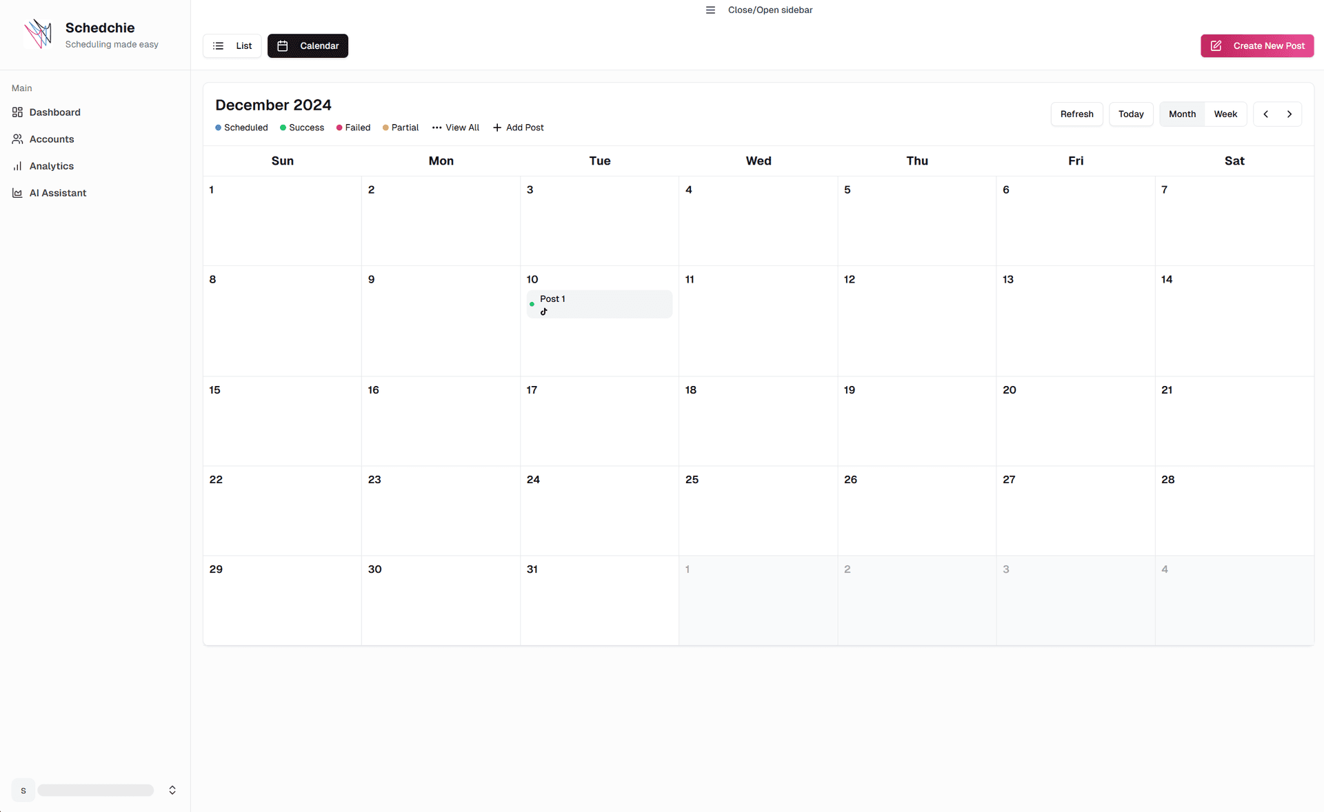 Schedchie Dashboard